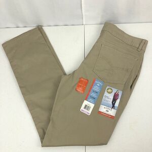 Lee Riders Sz 16 Long Mid Rise Straight Leg Pants Tan Slender Stretch Denim NWT